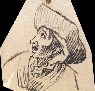 Grotesker Männerkopf von William Hogarth